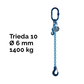 Jedno závěs řetězový, oko-hák, zkracovač, nosnost 1400 kg, G10-6